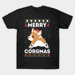 Corgi Ugly Merry Corgmas Santa Corgi T-Shirt